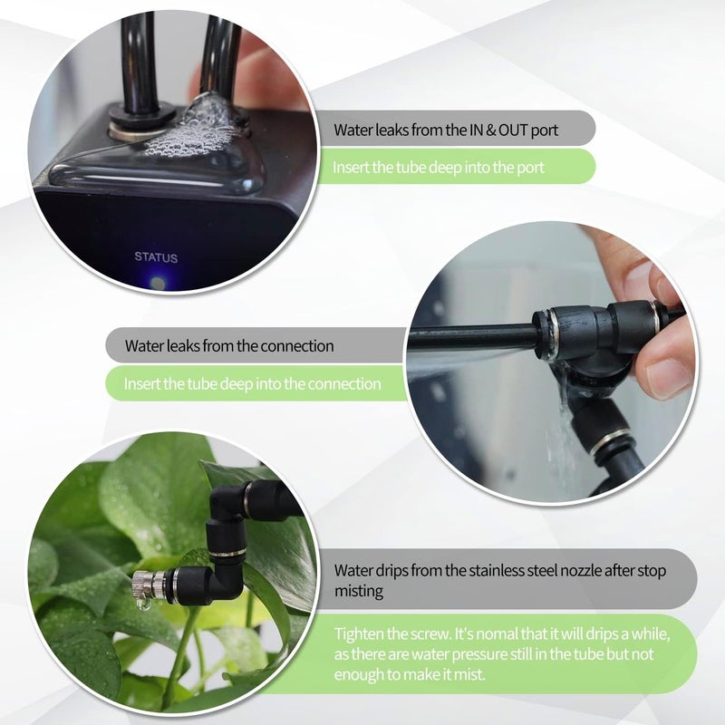 moistenland Reptile Humidifier, Misting System for Terrariums, Automatic with Adjustable Spray Nozzles, Black - Image 5